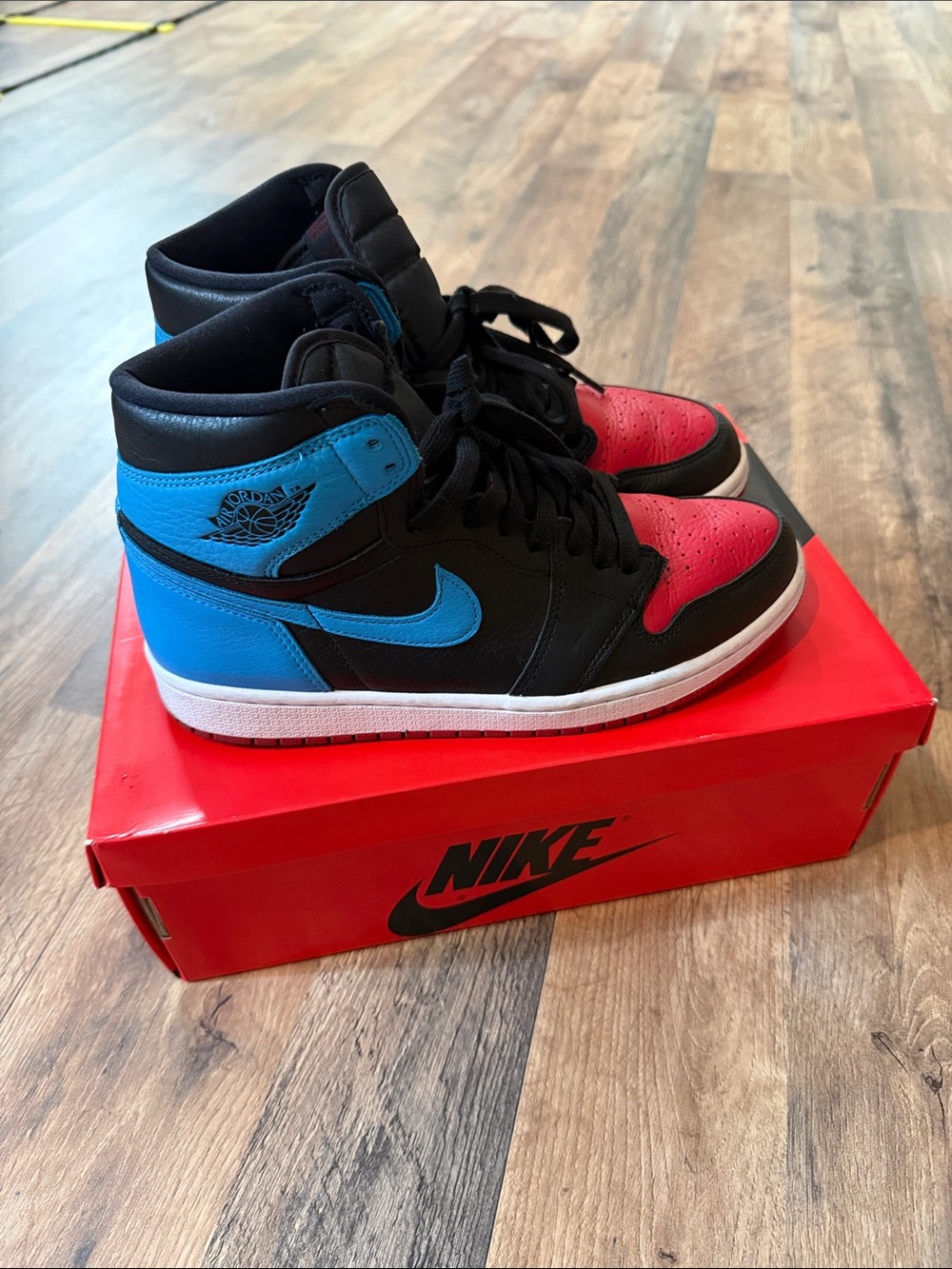 Nike Air Jordan 1 High OG Sneakers - Black, Red & Blue